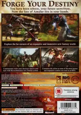 Kingdoms of Amalur Reckoning (USA) box cover back